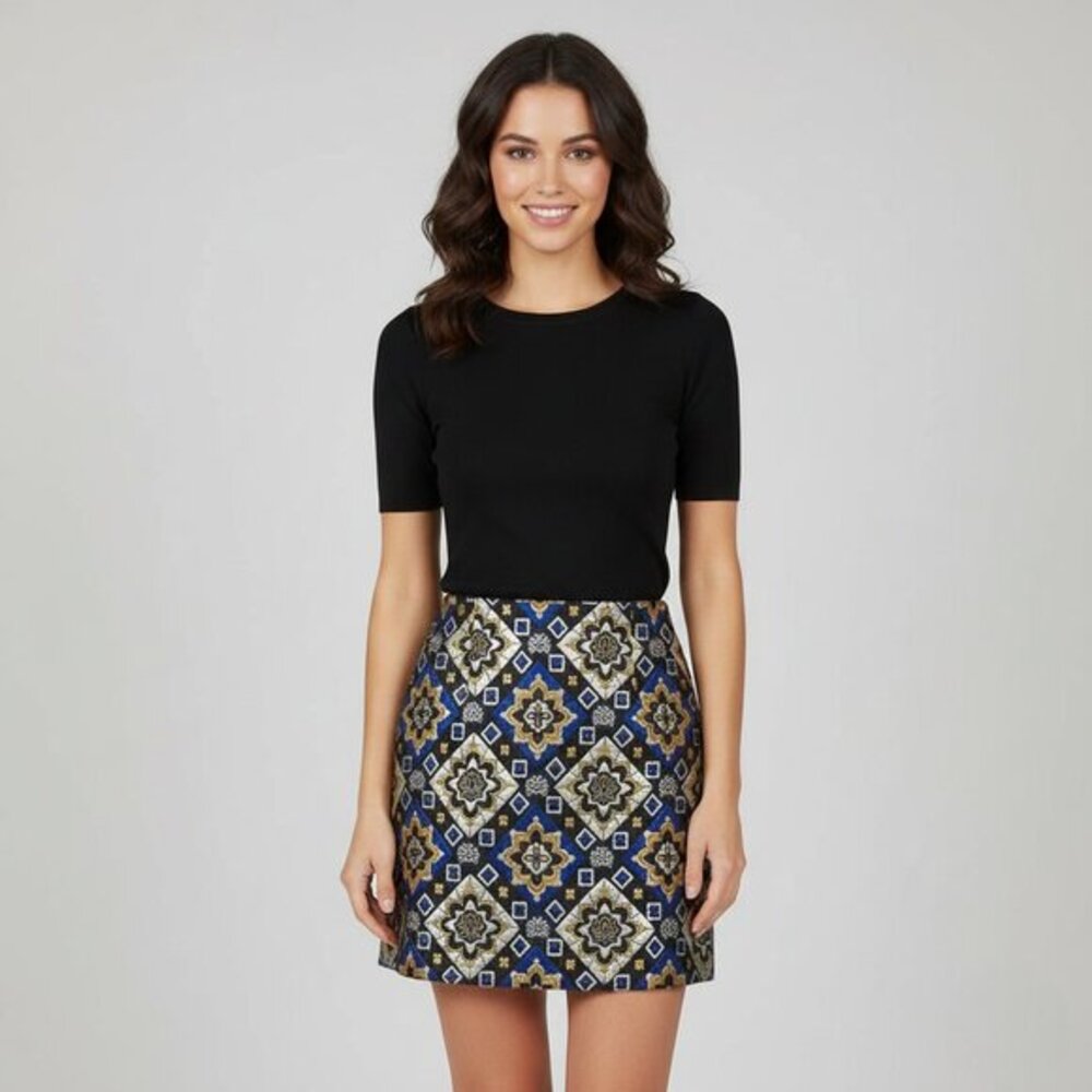 Loft NWOT Ann Taylor LOFT Mosaic Brocade Skirts Size 8